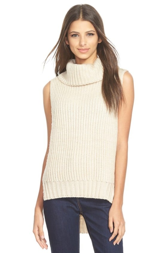 ASTR High/Low Turtleneck Sweater in Ivory