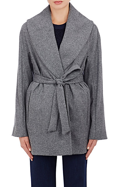 ATEA OCEANIE Wrap Coat in CharcoalATEA OCEANIE Wrap Coat in Charcoal