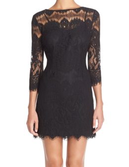 BB Dakota 'Natalia' Lace Sheath Dress in Black or Bordeaux Nordstrom