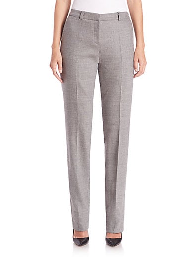 BOSS Tanare Wool & Cashmere Checked Trousers in Grey. Saks Fifth Avenue