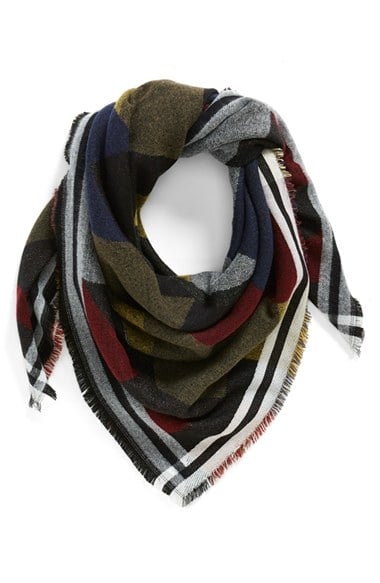BP. Colorblock Blanket Scarf in Navy Multi