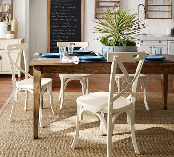 BRAXTON FIXED FARMHOUSE STYLE DINING TABLE. Pottery Barn 