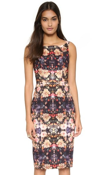 Black Halo Shanna Floral Print Sheath Dress in Vatel Print