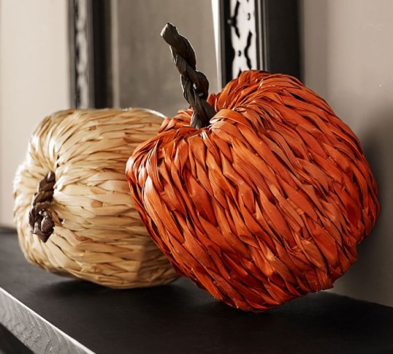 CORN HUSK PUMPKINS. Pottery Barn