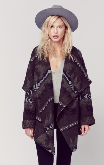 Capulet WRAP JACKET in Gry/Navajo