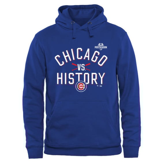 Chicago Cubs Royal 2015 Postseason Chicago vs. History Pullover Hoodie 