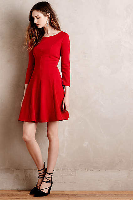 Crosstown Dress by Sunday in Brooklyn in Red. Anthropologie