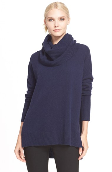 Diane von Furstenberg 'Ahiga' Cowl Neck Cashmere Pullover in Blue