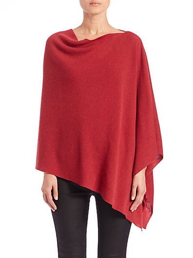 Eileen Fisher Merino Wool Links Poncho in Red Saffron (also available in other colors. Saks Fifth Avenue