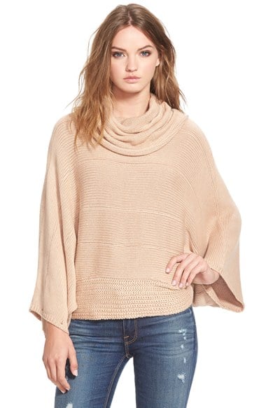 Ella Moss 'Lya' Cowl Neck Sweater in Camel