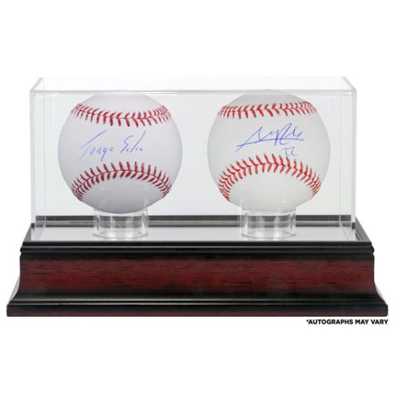 Fanatics Authentic Jorge Soler, Addison Russell Chicago Cubs Autographed Baseballs and Mahogany Two Baseball Case