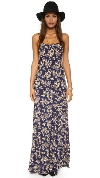 Flynn Skye Floral Print Anaheit Dress in Twilight 