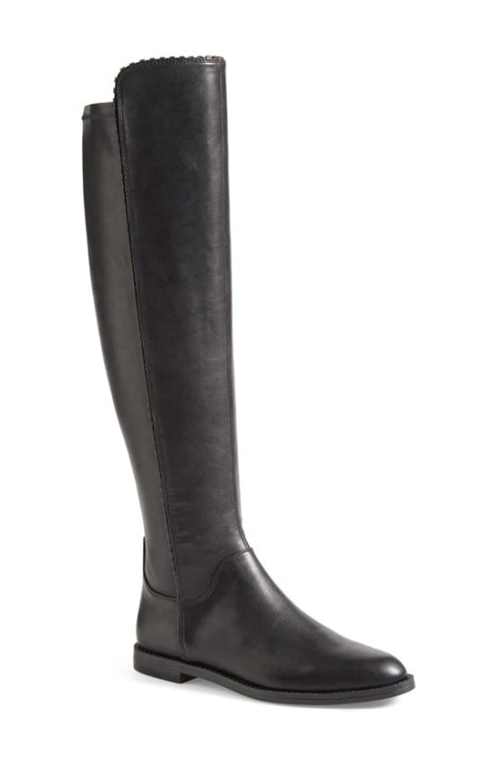 Franco Sarto 'Vistalia' Stretch Tall Riding Boot (Women) in Black Stretch Faux Leather
