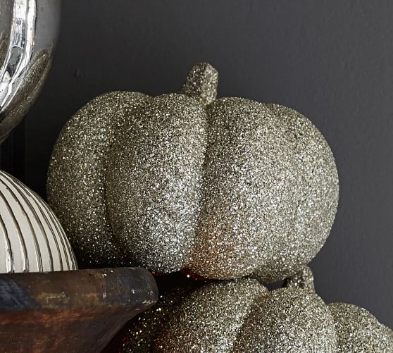 GERMAN GLITTER PUMPKIN. Pottery Barn