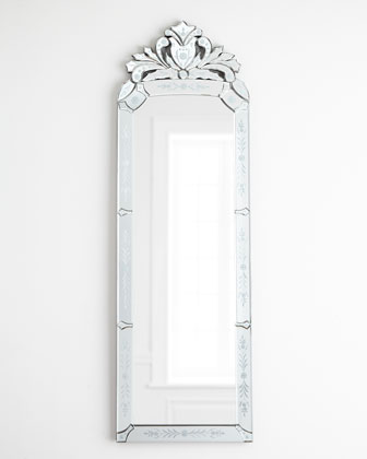 Venezia Venetian Dressing Mirror 19"W x 1"D x 60"T. Horchow