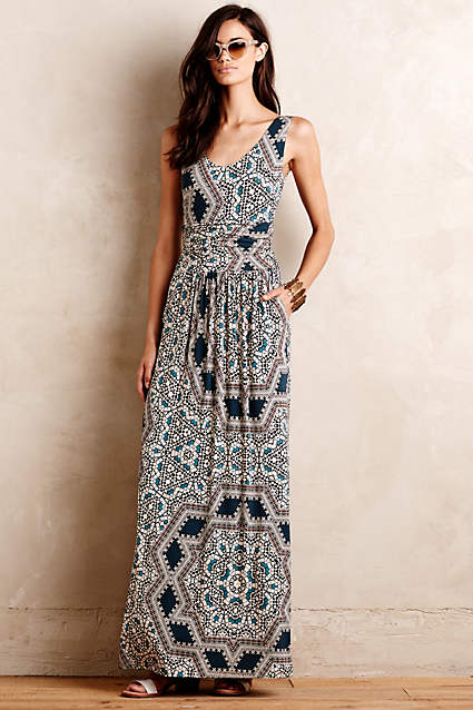 Jantina Maxi Dress by Maeve in Blue Motif