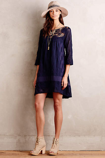 Laced Augusta Dress by Holding Horses in Navy Blue