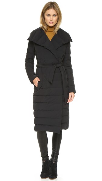 Mackage Cici Wrap Coat in Black