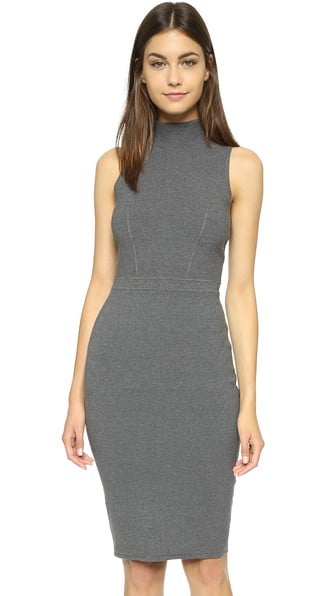 Milly Structured Sheath Dress in Charcoal