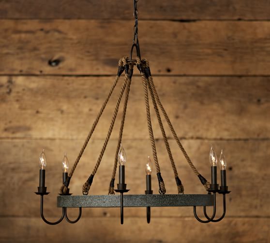 NAPA WINE BARREL CHANDELIER. Pottery Barn