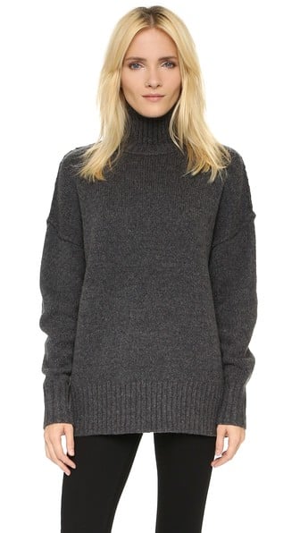 NLST Oversized Turtleneck Sweater in Charcoal Grey
