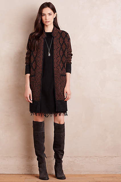 Narra Cardigan by Twelfth Street by Cynthia Vincent in Brown Motif. Anthropologie