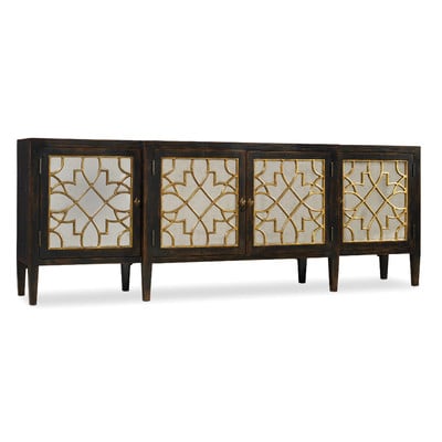 Hooker Furniture Living Room Sanctuary Four Door Mirrored Console