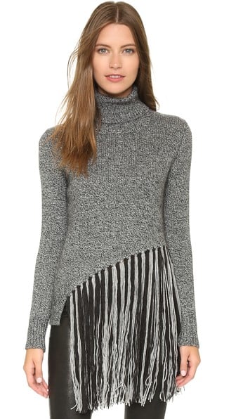 ONE by Fala Fringe Sweater in Grey