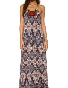 Tbags Los Angeles Tribal Print Maxi Dress