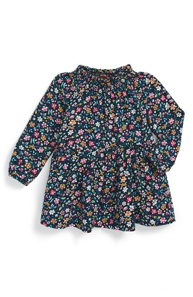 Tea Collection 'Evita' Floral Print Dress (Baby Girls) in Blue