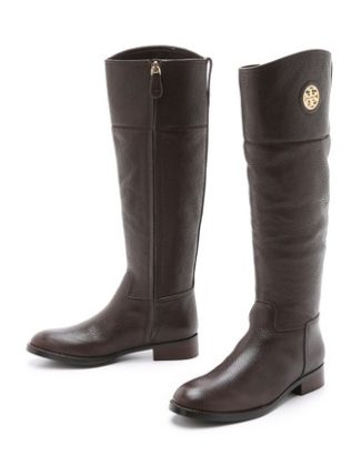 Tory Burch Malvern Riding Boots in Espresso