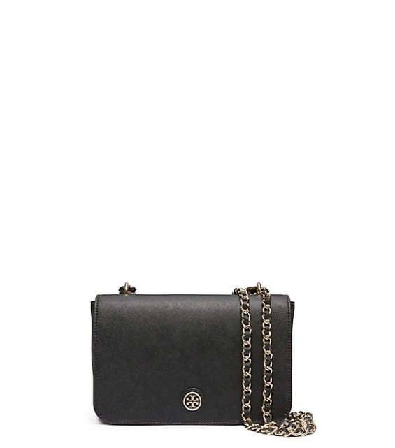 Tory Burch ROBINSON ADJUSTABLE SHOULDER BAG in Black or Tiger's Eye or Purple Iris