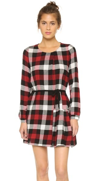 Woolrich Wool Check Dress in Buffalo Red Check