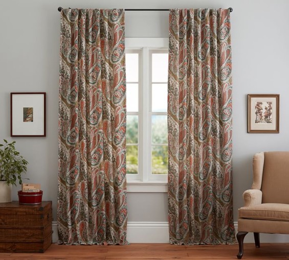 ZIA PAISLEY DRAPE. Pottery Barn