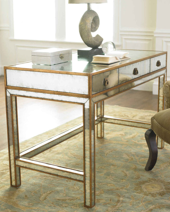 John-Richard Collection Mirrored Writing Desk