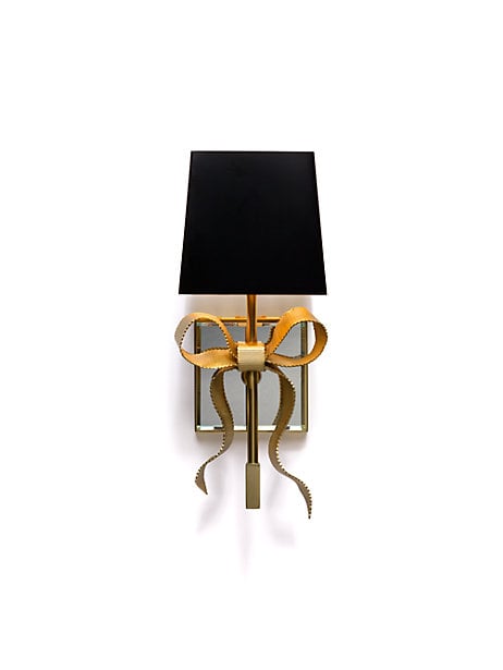 kate spade ellery sconce in black and gold