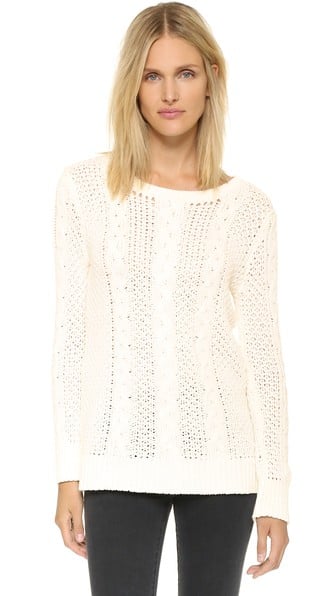 BB Dakota Jenson Cable Sweater in Ivory