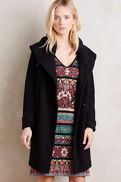Boiled Wool Sweater Coat by Moth in Black. Anthropologie