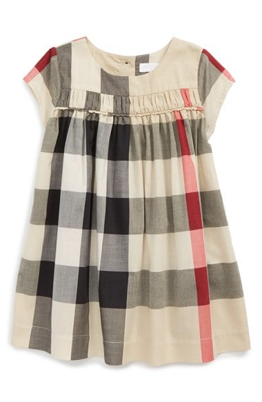 Burberry 'Ariadne' Check Woven Dress (Baby Girls) in New Classic