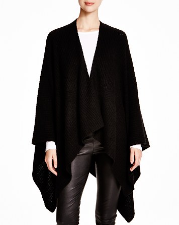 C by Bloomingdale's Shaker Stitch Blanket in Black