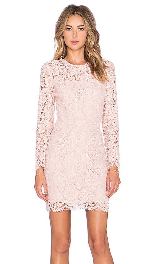 CARLA LACE MINI DRESS By KARINA GRIMALDI in Blush Pink