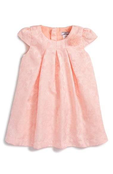 Dorissa 'Pearl' Butterfly Jacquard Cap Sleeve Party Dress (Baby Girls) in Vintage Pink