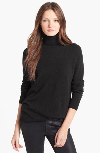 Equipment 'Oscar' Cashmere Turtleneck in Black