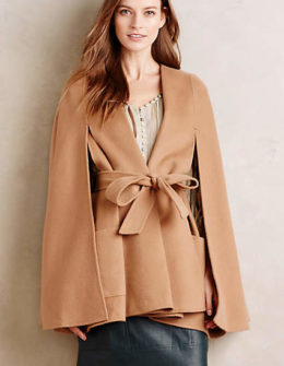 Geneve Wool Capelet by Line in Nude. Anthropologie