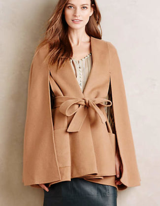Geneve Wool Capelet by Line in Nude. Anthropologie