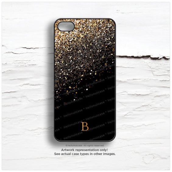 HelloNutcase iPhone 6S Case Personalized, iPhone 6 Case Gold Texture