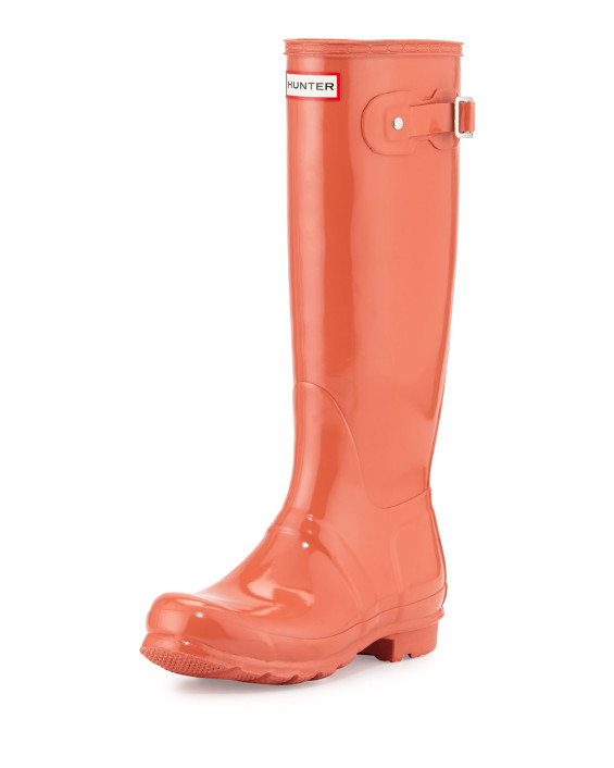 Hunter Boot Original Tall Gloss Rain Boot, Sunset. Neiman Marcus