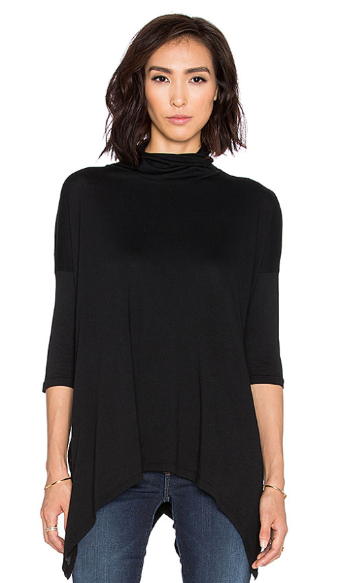 LIGHT WEIGHT JERSEY OVERSIZED TURTLENECK TOP By BOBI