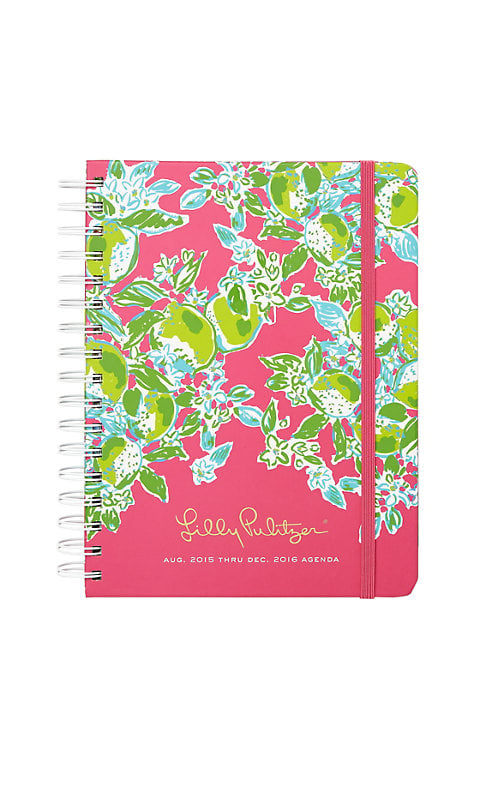 Lilly Pulitzer LARGE AGENDA - PINK LEMONADE in Hotty Pink Pink Lemonade