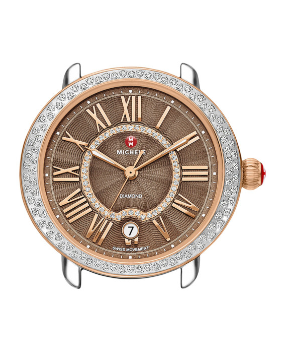 MICHELE 16mm Serein Diamond Cocoa Watch Head, Two-Tone. Neiman Marcus